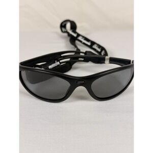 Shakespeare Polarized Black Wrap Sunglasses w/ Adjustable Retainer Strap